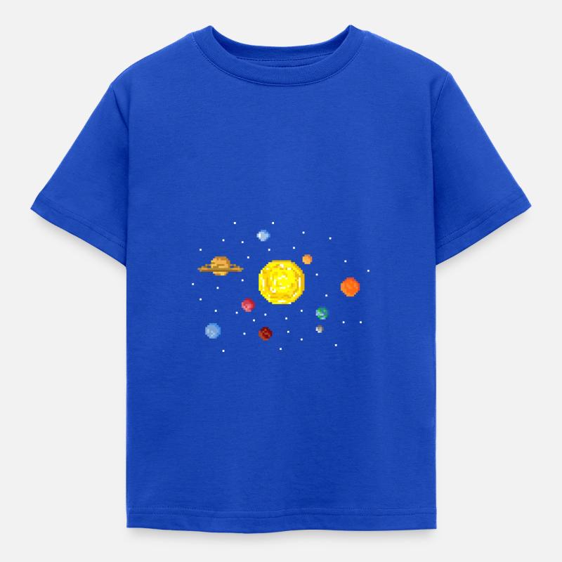 Solar-System - Kinder T-Shirt - Royalblau