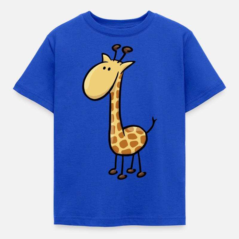 coole Comic Giraffe süß lustig witzig Geschenk - Kinder T-Shirt - Royalblau