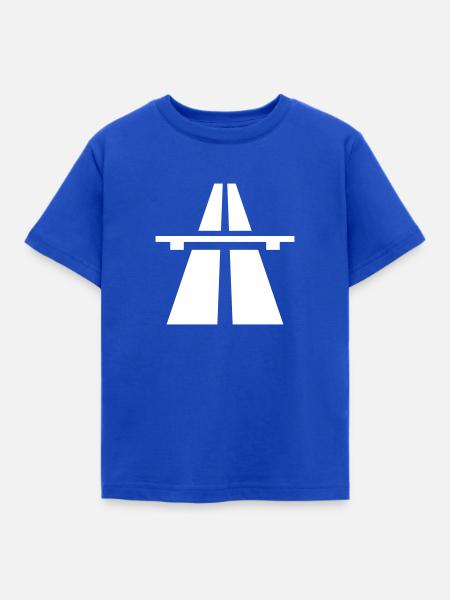 Autobahn - Kinder T-Shirt - Royalblau