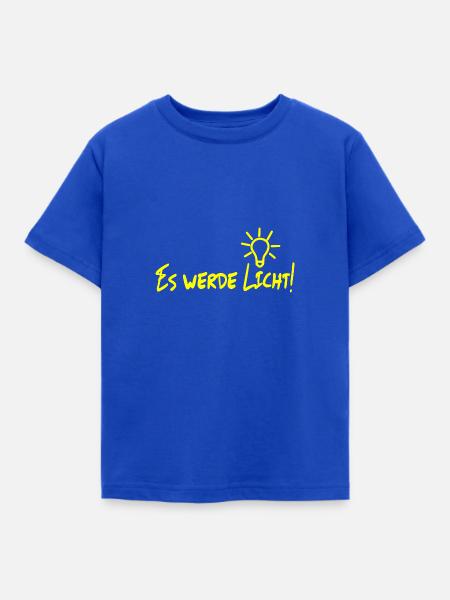 Es werde Licht! - Kinder T-Shirt - Royalblau