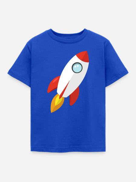 Rakete - Kinder T-Shirt - Royalblau