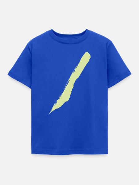 Pinselstrich - Style Streifen / Diagonal - Kinder T-Shirt - Royalblau