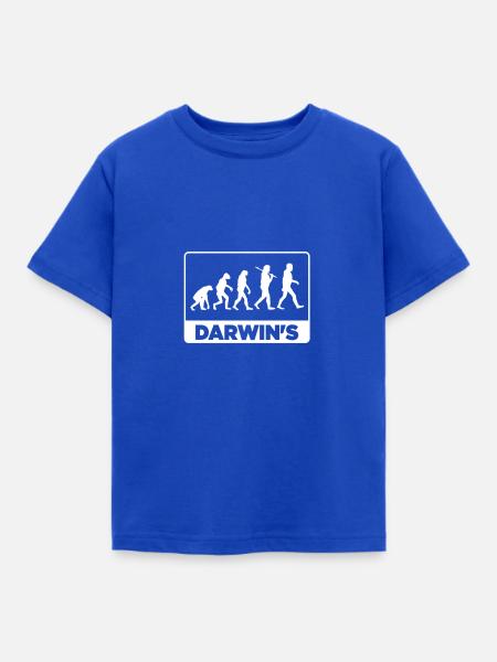 Evolutions Shirt · Darwin · Geschenk - Kinder T-Shirt - Royalblau