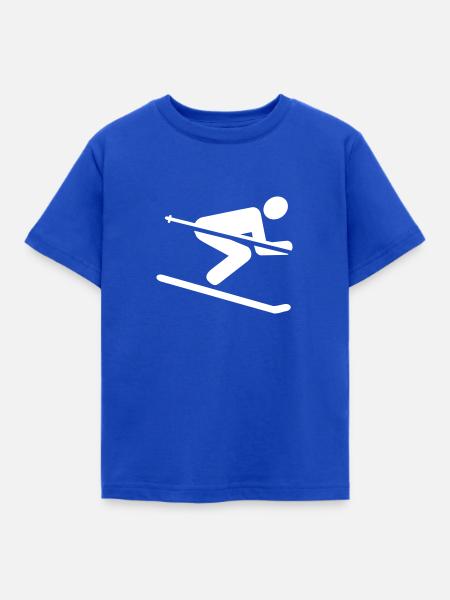Ski - Kinder T-Shirt - Royalblau
