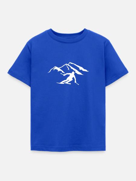Ski - Kinder T-Shirt - Royalblau