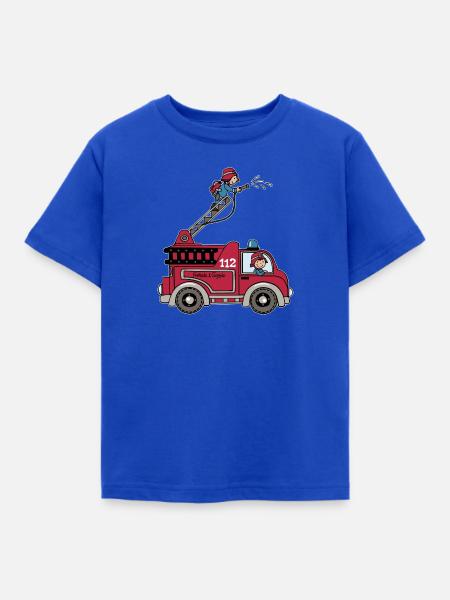 Tatütata Feuerwehr - Kinder T-Shirt - Royalblau