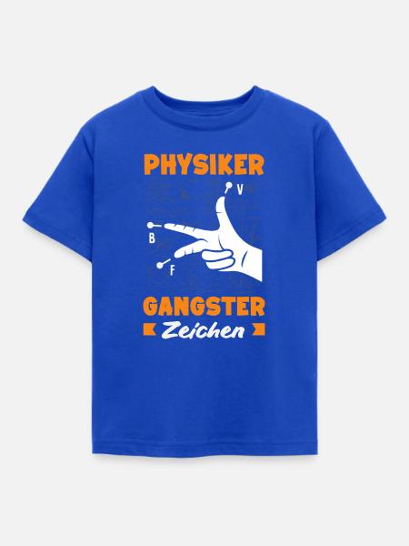 Physiker Gangster Zeichen - Kinder T-Shirt - Royalblau