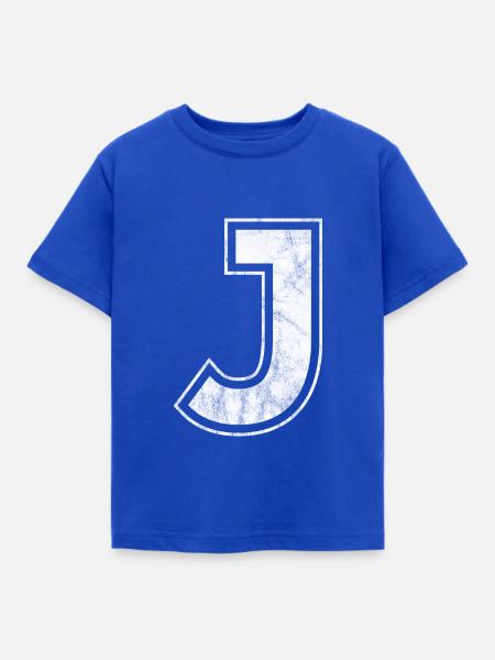 Buchstabe J - Kinder T-Shirt - Royalblau