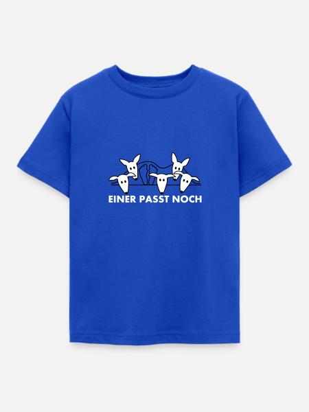 Einer paßt noch - Podenco und Galgo - Kinder T-Shirt - Royalblau