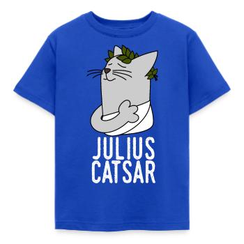 Emperor Cat - Kids' T-Shirt - royal blue - Front - AI Model Kid Female (0cm)