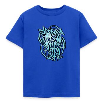 ABC - T-shirt Enfant - bleu royal - Devant - AI Model Kid Female (0cm)