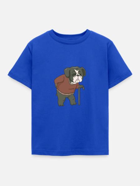 alter Hund - Kinder T-Shirt - Royalblau