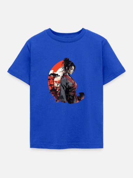 Geisha - Kinder T-Shirt - Royalblau