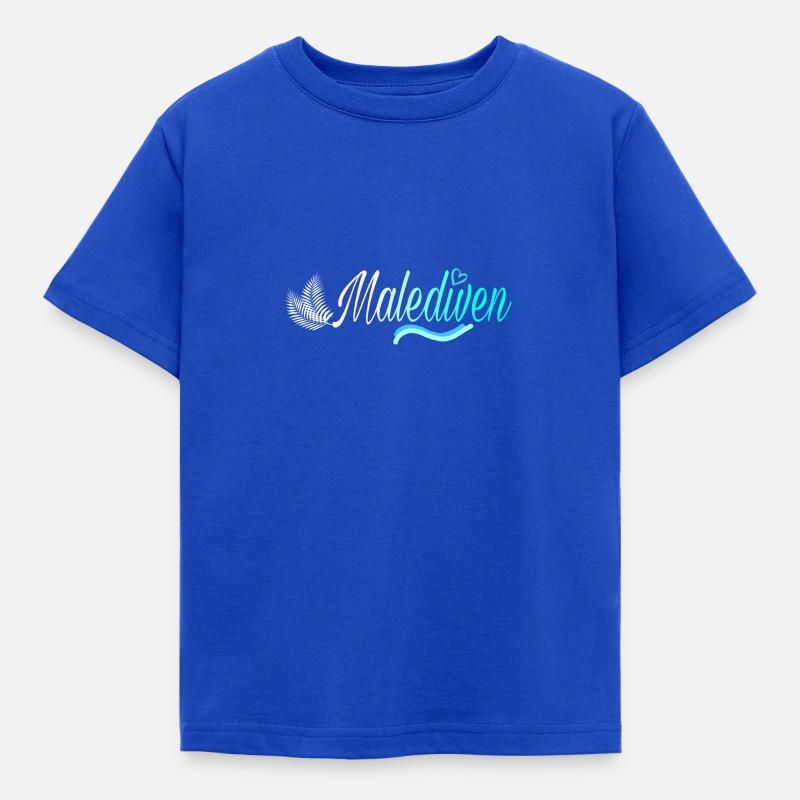 Malediven Palm white - Kinder T-Shirt - Royalblau