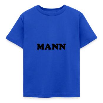 MANN - Kinder T-Shirt - Royalblau - Vorne - AI Model Kid Female (0cm)