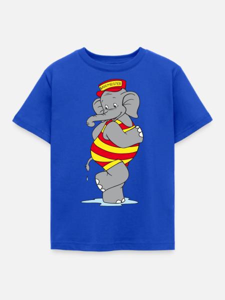 Benjamin Blümchen als Bademeister - Kinder T-Shirt - Royalblau