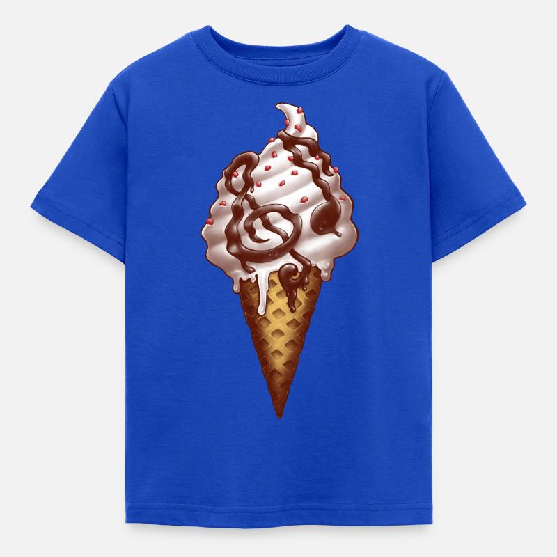Note de Musique Crème Glacée - T-shirt Enfant - bleu royal