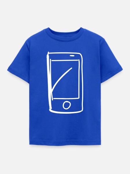 Smartphone - Kinder T-Shirt - Royalblau