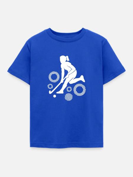 Feldhockey Spielerin - Kinder T-Shirt - Royalblau