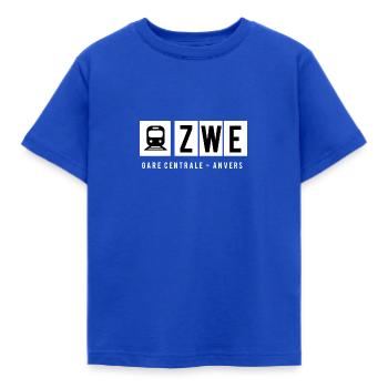 ANTWERP CENTRAL STATION - Kids' T-Shirt - royal blue - Front - AI Model Kid Female (0cm)