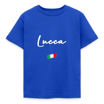 LUCCA - T-shirt Enfant - bleu royal - Devant - AI Model Kid Female (0cm)