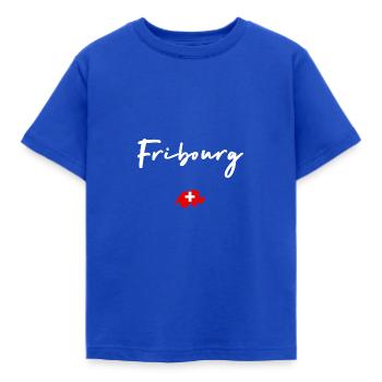 Fribourg - T-shirt Enfant - bleu royal - Devant - AI Model Kid Female (0cm)