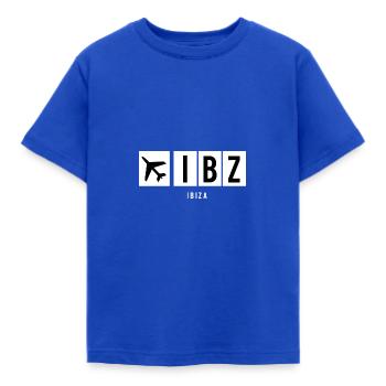 FLUGHAFEN IBIZA - Kinder T-Shirt - Royalblau - Vorne - AI Model Kid Female (0cm)