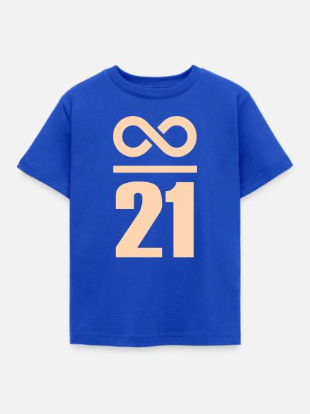 Unendlich durch 21 Millionen Bitcoin Unendlich  - Kinder T-Shirt - Royalblau