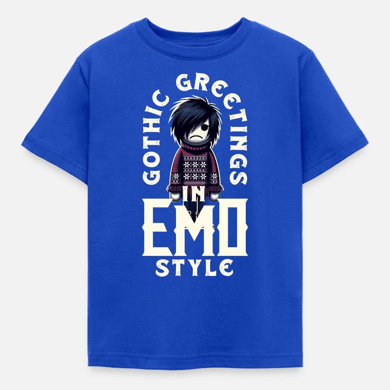 Salutations gothiques dans l’esthétique emocore de style emo - T-shirt Enfant - bleu royal