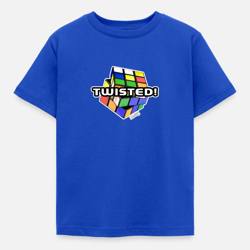 Rubik's Twisted! Cube Unsolved - Kids' T-Shirt - royal blue