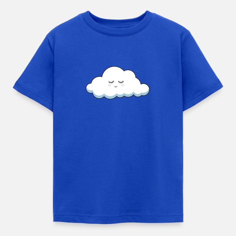 Schlaf Wolke mit Wimpern - Kinder T-Shirt - Royalblau