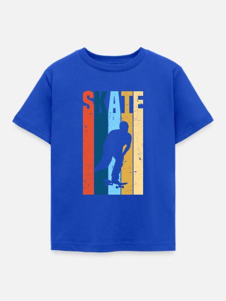 Skate Skateboard Skater - Kinder T-Shirt - Royalblau