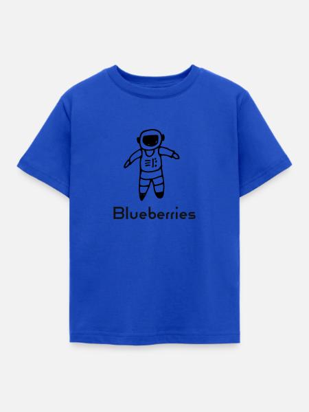 Astronautprint - Kinder T-Shirt - Royalblau