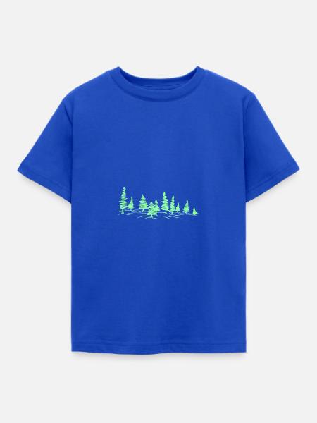 Tannen, Fichten, Wald - Kinder T-Shirt - Royalblau