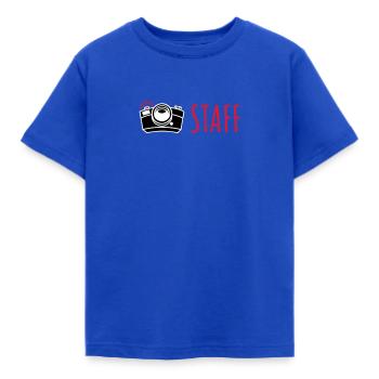Cooles Design für Fotoshooting Team - Kinder T-Shirt - Royalblau - Vorne - AI Model Kid Female (0cm)