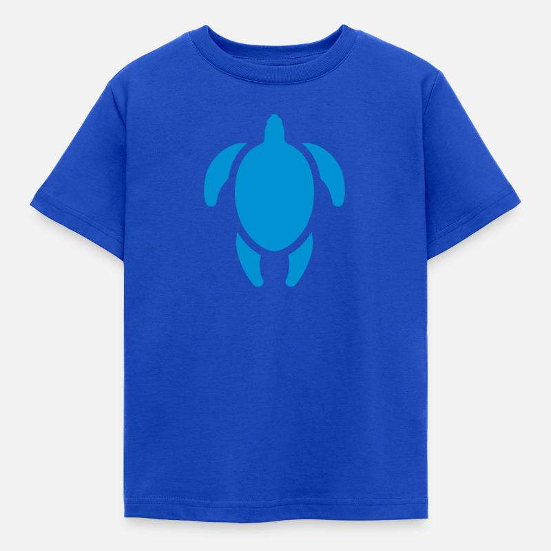 turtle logo - Kinder T-Shirt - Royalblau