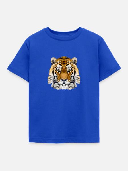 Tiger - Kinder T-Shirt - Royalblau