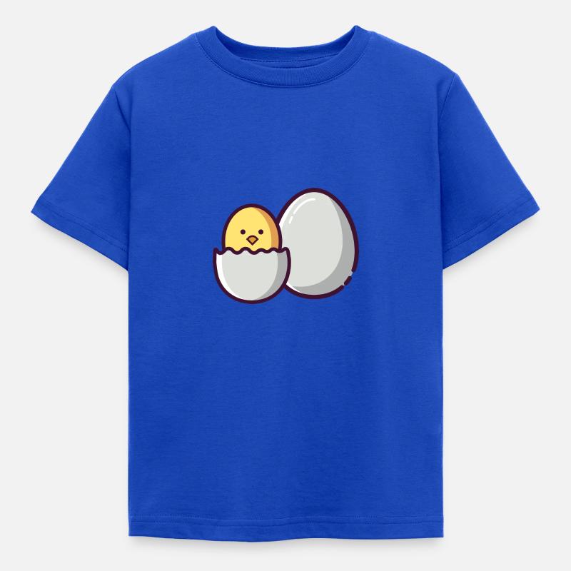 cute easter chick hatched in the past - Kids' T-Shirt - royal blue