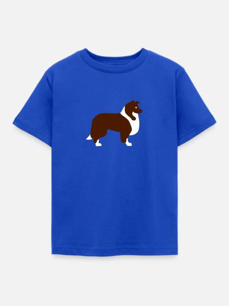 Collie - Kinder T-Shirt - Royalblau