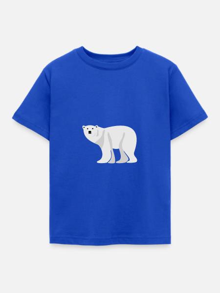 Einsamer Eisbär - Kinder T-Shirt - Royalblau
