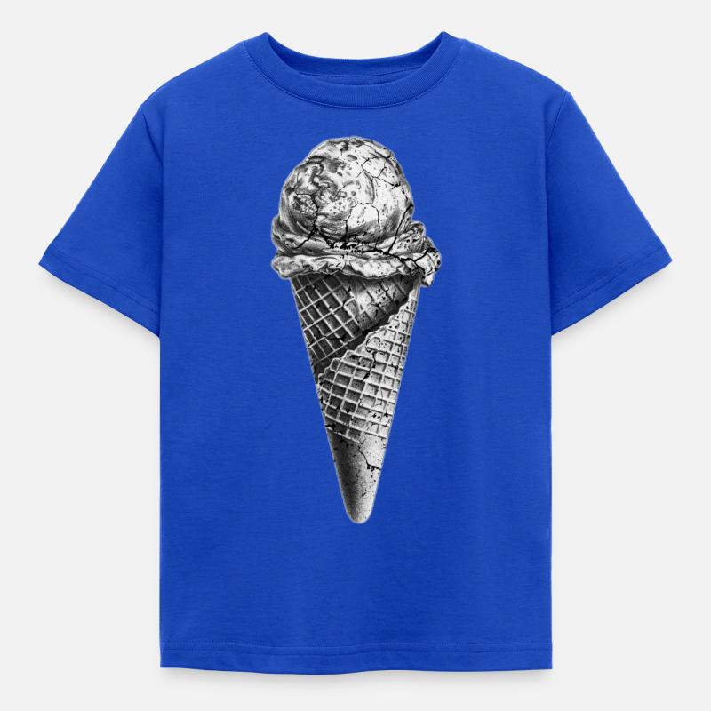 Vintage Eiswaffel - Kinder T-Shirt - Royalblau