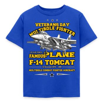F14 Tomcat veterans day US Air Force - T-shirt Enfant - bleu royal - Devant - AI Model Kid Female (0cm)