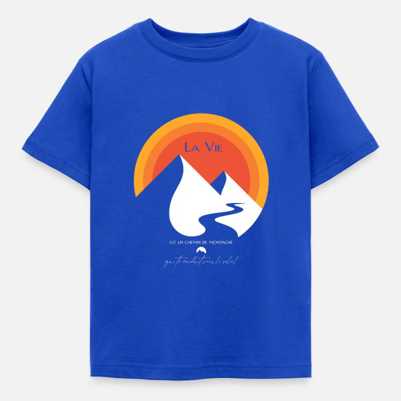 Life is a mountain path - Kids' T-Shirt - royal blue
