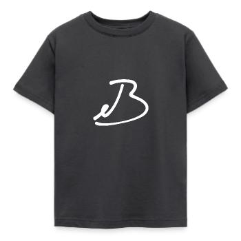 Baier Design Signature Blanc - T-shirt Enfant - charbon - Devant - AI Model Kid Female (0cm)