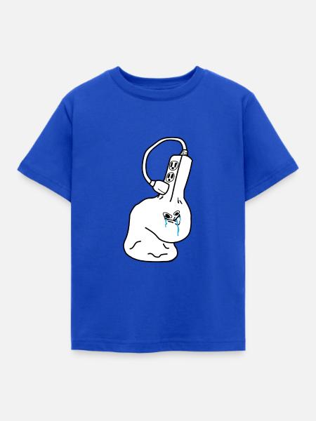 Internet Meme - Brainlet Steckdose - Kinder T-Shirt - Royalblau