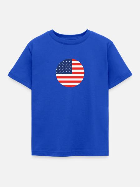 USA Amerika - Kinder T-Shirt - Royalblau