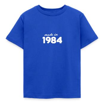 Baujahr 1984 - Kinder T-Shirt - Royalblau - Vorne - AI Model Kid Female (0cm)