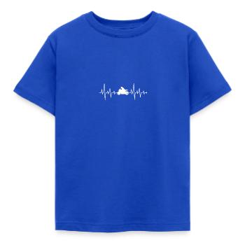 MOTO KARDIOGRAMM - Kinder T-Shirt - Royalblau - Vorne - AI Model Kid Female (0cm)