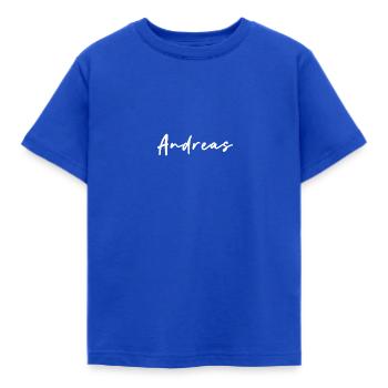 Andreas - T-shirt Enfant - bleu royal - Devant - AI Model Kid Female (0cm)