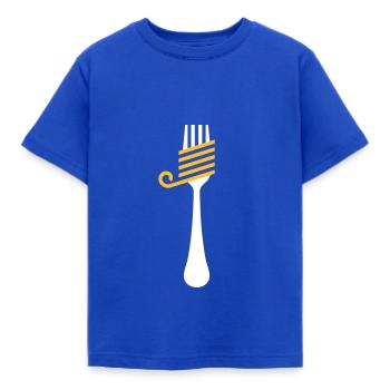 Fourchette et Spaghetti - T-shirt Enfant - bleu royal - Devant - AI Model Kid Female (0cm)